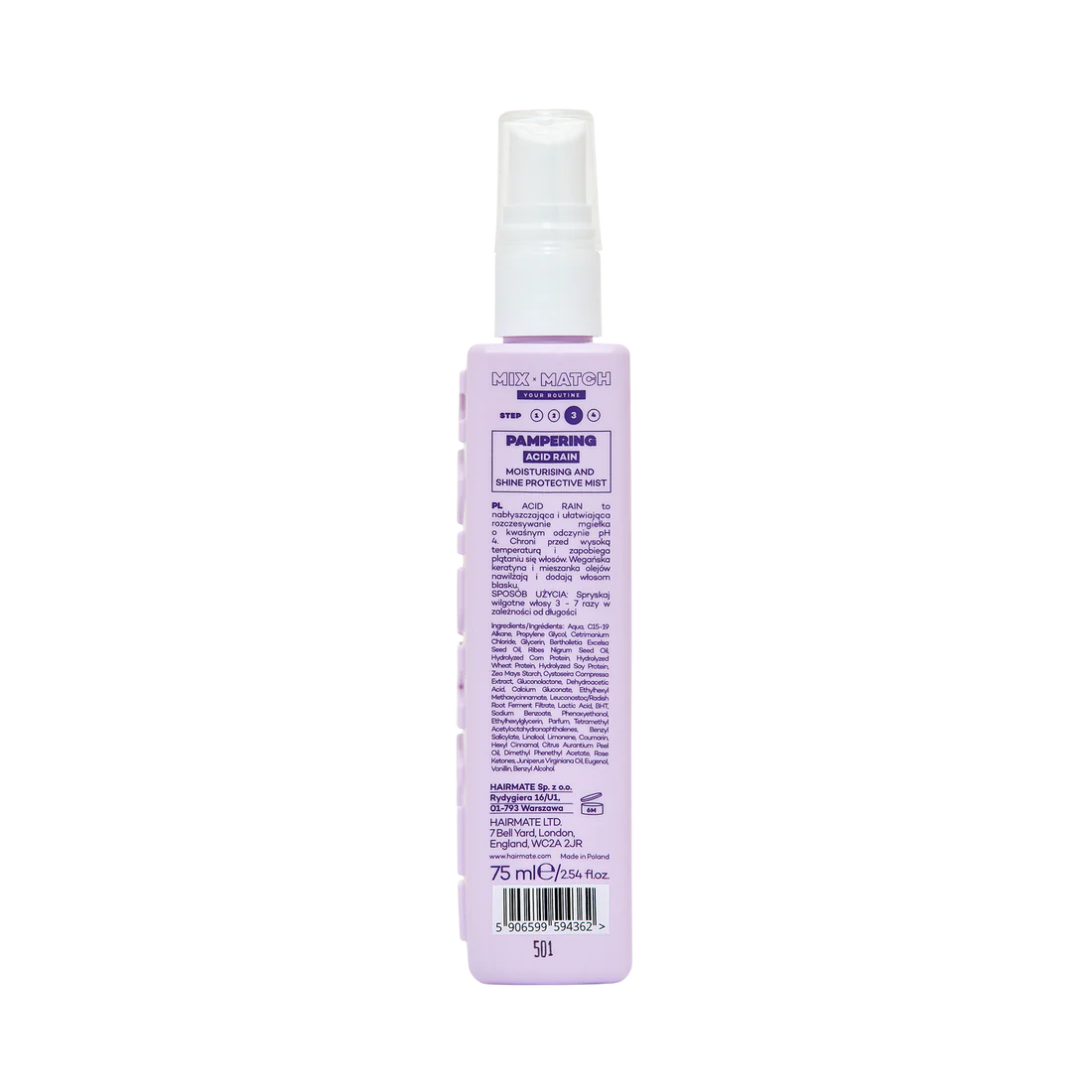 ACID RAIN spray acidifiant care adauga stralucire parului pentru descurcare usoara, HAIRMATE, 150ml [3]