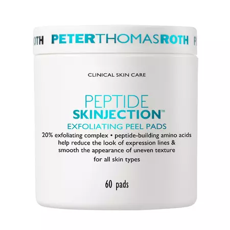 Dischete exfoliante pentru fata Peptide Skinjection™ Exfoliating Peel Pads, 60 bucati, Peter Thomas Roth [1]