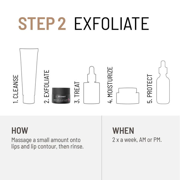 Exfoliant pentru buze Microdermabrasion Smoothing Lip Scrub, 10 ml, Dr. Brandt [10]
