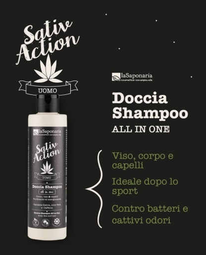 Gel de dus si sampon pentru barbati All in One, 200 ml [4]
