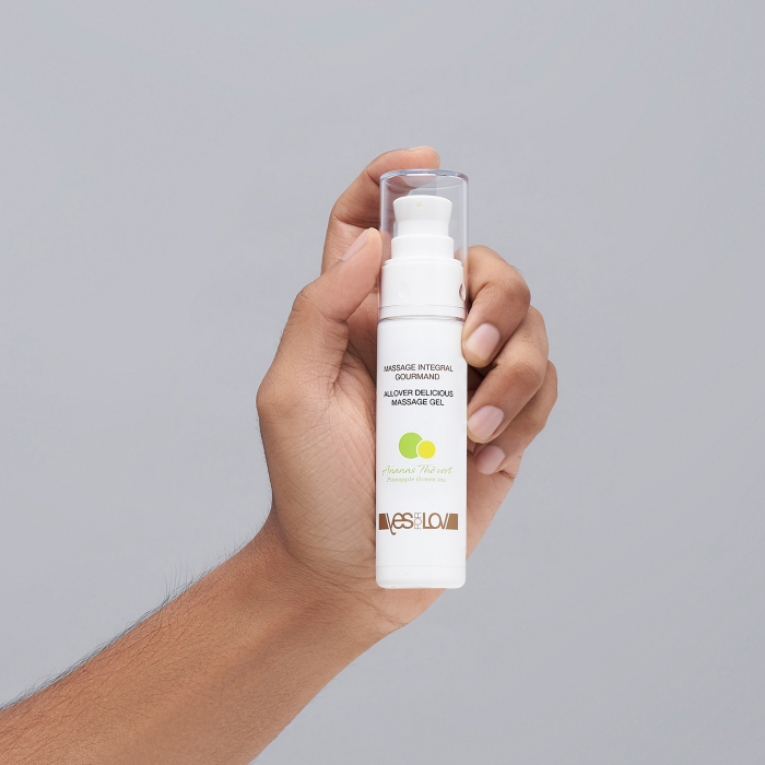 Gel lubrifiant pentru masaj cu ananas si ceai verde, 50 ml [2]