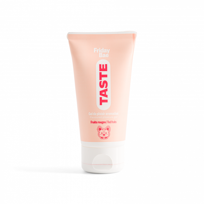 Lubrifiant cu 99.4% ingrediente naturale cu aroma de fructe rosii - TASTE Flavoured pleasure gel, 50 ml, Friday Bae [2]