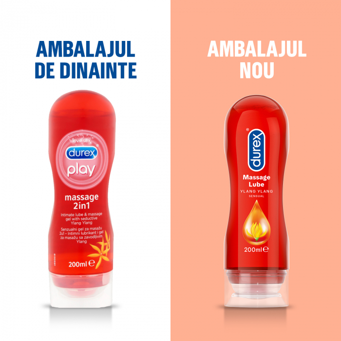 Lubrifiant Play Massage 2 in 1 Sensual 200 ml, Durex [2]
