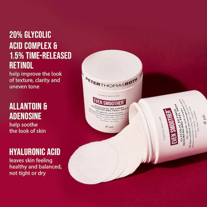 Patchuri EVEN SMOOTHER™ Glycolic Retinol Resurfacing Peel Pads, 60 bucati [3]