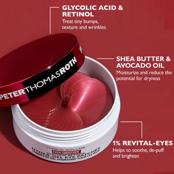 Plasturi pentru ochi Even Smoother Glycolic Retinol Hydra-Gel, 60 bucati, Peter Thomas Roth [2]