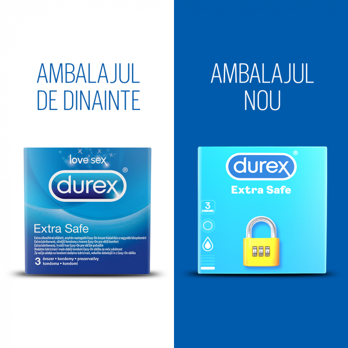 Prezervative Extra Safe 3 bucati, Durex [2]