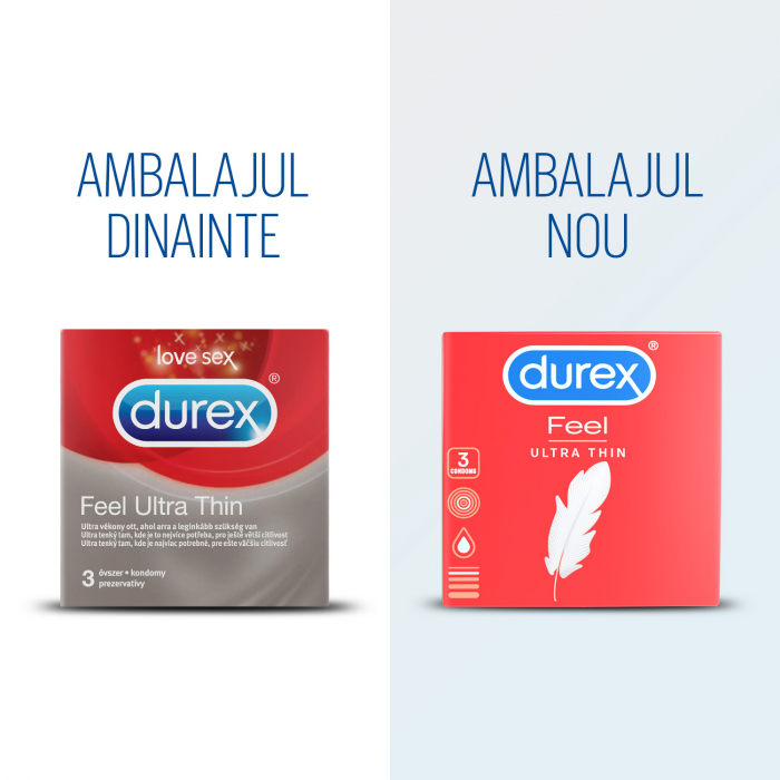 Prezervative Feel Ultra Thin 3 buc, Durex [2]