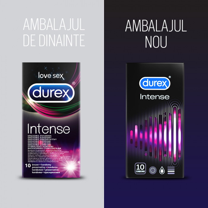 Prezervative Intense Orgasmic 10 bucati, Durex [2]