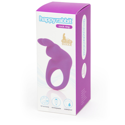 Rechargeable Silicone Rabbit Cock Ring Purple (Purple), Happy Rabbit [4]