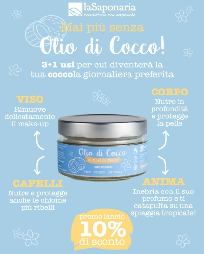 Ulei organic pur de cocos cu flori de tiare, 150 ml [2]