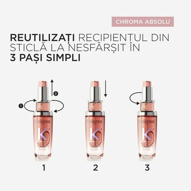 Ulei reincarcabil pentru parul vopsit Kerastase CHROMA ABSOLU L'Huile Eclat, 75ml [6]