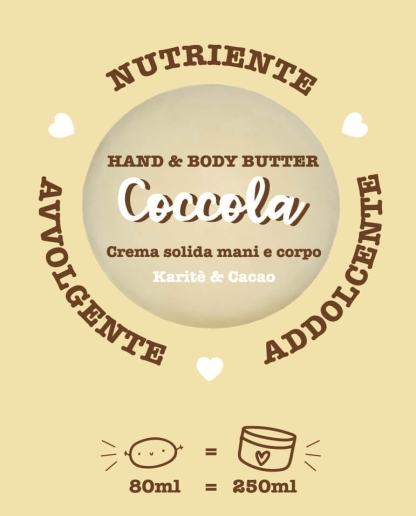 Unt solid pentru maini si corp Coccola cu unt de shea si cacao, 80 ml [4]