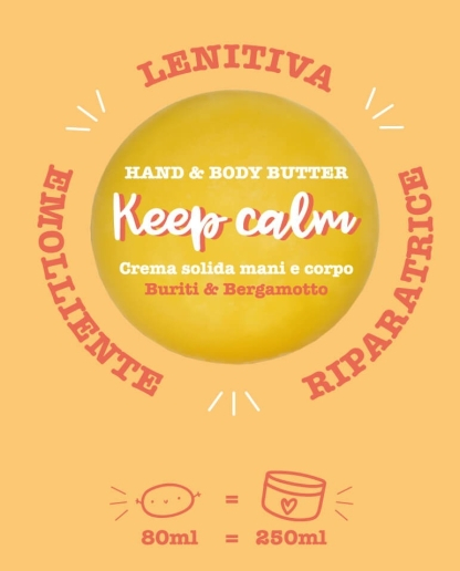 Unt solid pentru maini si corp Keep Calm cu buriti si bergamota, 80 ml [4]