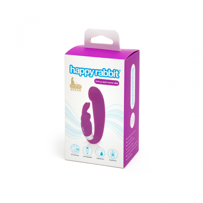 Vibrator G-Spot Clitoral Curve Mini Vibe Happy Rabbit, Mov [2]