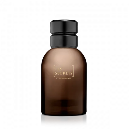 Equivalenza - 9.Sticla rotunda maro Les Secrets 50 ml + Capac negru