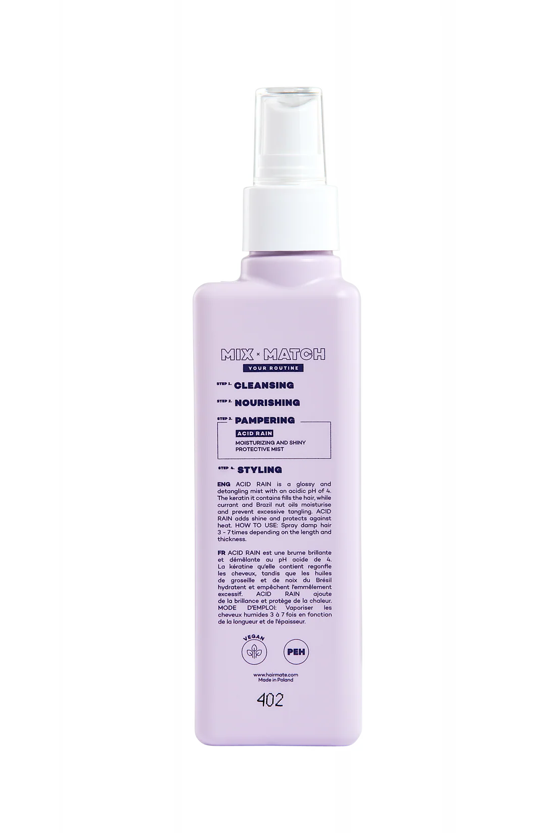 ACID RAIN spray acidifiant care adauga stralucire parului pentru descurcare usoara, HAIRMATE, 150ml [1]