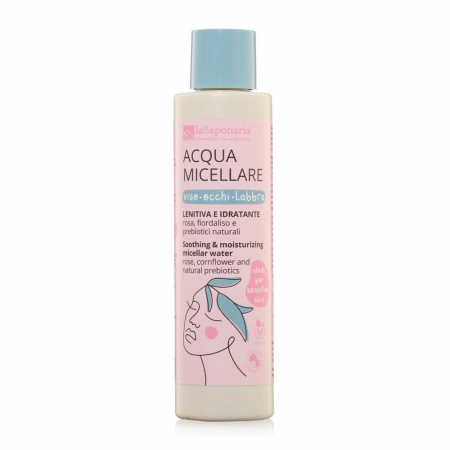 Demachiere Ten - Apa micelara cu trandafir La Saponaria, floare de colt si prebiotice, 200 ml
