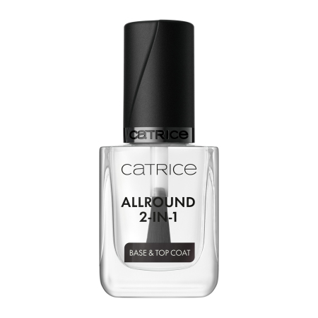 Baza si Top coat - Baza si top coat pentru unghii Allround 2-in-1 Base & Top Coat, Catrice, 10.5 ml