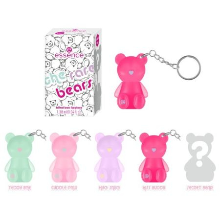Blind Box luciu de buze breloc in forma de ursulet supriza The Rare Bears, 1.38 ml, Essence [3]
