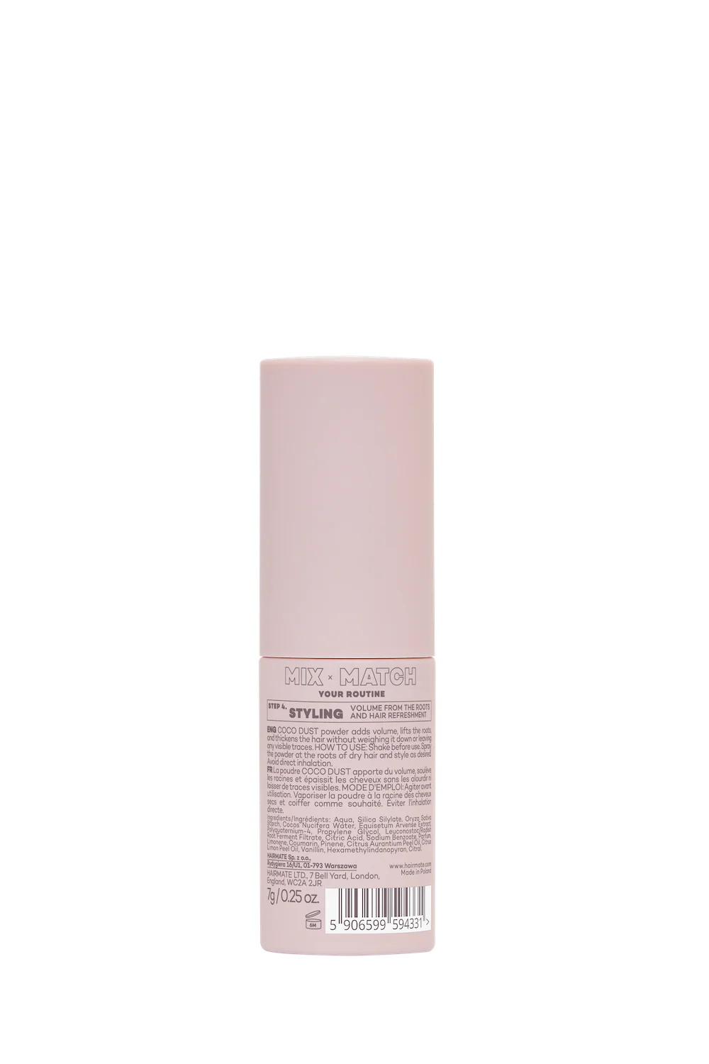 COCO DUST Pudra de volum cu sampon uscat, HAIRMATE, 7g [1]