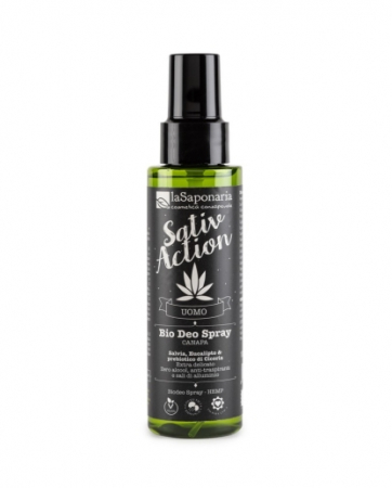 Deodorant - Deodorant organic spray cu canepa pentru barbati, 100 ml