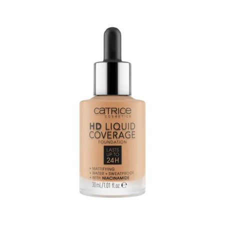 Ten - Fond de ten Rose Beige HD Liquid Coverage Foundation 046 - Camel Beige, 30 ml, Catrice
