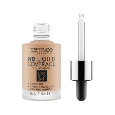 Fond de ten Rose Beige HD Liquid Coverage Foundation 050 - Rosy Ash, 30 ml, Catrice [1]