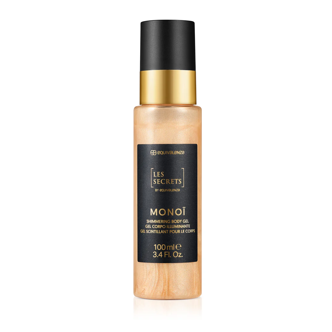 Lotiune de corp - Gel de corp cu sclipici Les Secrets Monoi, Equivalenza, 100 ml
