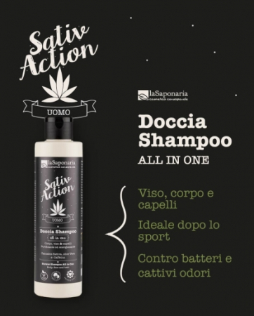 Gel de dus si sampon pentru barbati All in One, 200 ml [3]