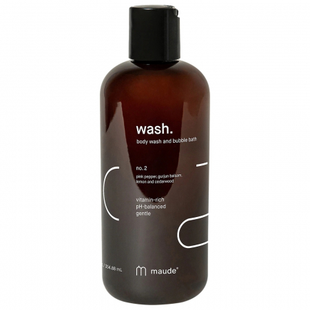 MAUDE - Gel de dus si spuma pentru baie Wash no. 2 (piper roz si gurjun balsam), 354.88 ml