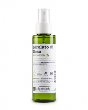 Ser pentru fata - Hidrolat bio (apa florala) anti-imbatranire de trandafir , 100 ml