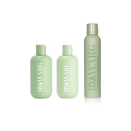 Seturi - IDA WARG - Pachet Scalp Balance: Sampon  pentru echilibrarea scalpului, Balsam pentru echilibrarea scalpului si spuma de dus Hydrating