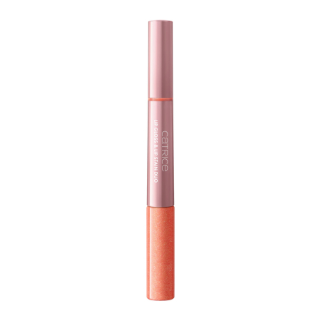 Luciu si gloss de buze - Luciu de buze si ruj carioca Duo, Catrice, BRIDES & BESTIES C01 - Apricot Promise, 4.9 ml