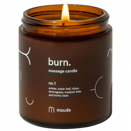 Wellness - Lumanare pentru masaj Burn no. 1 (ambra, cedru si lemongrass), 113.3 g