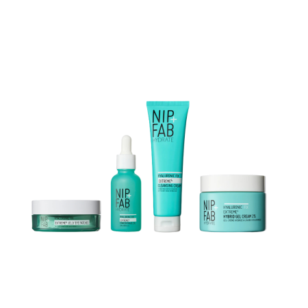 Seturi - NIP+FAB - Pachet Hyaluronic Fix Extreme4: Crema de curatare, Crema-Gel, Patchuri pentru ochi si Serum
