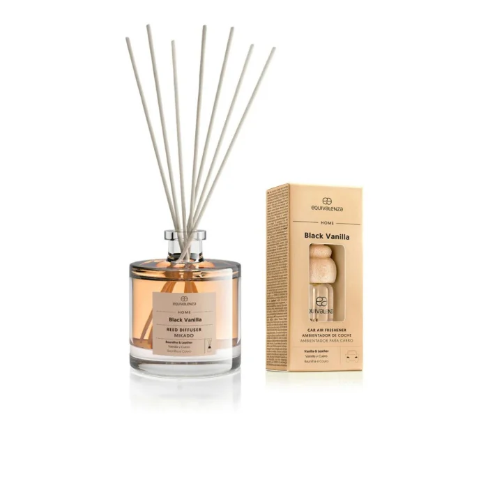 Branduri - Pachet Promo: Parfum pentru camera Black Vanilla (vanilie si piele), 50 ml + Odorizant auto Black Vanilla (vanilie si piele), 6 ml