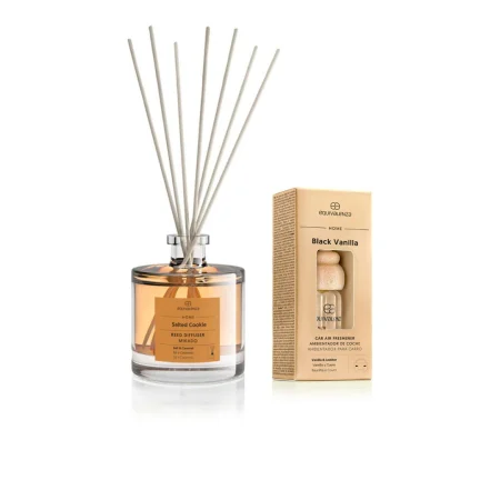 Branduri - Pachet Promo: Parfum pentru camera Salted Cookie (caramel sarat), 200 ml + Odorizant auto Black Vanilla (vanilie si piele), 6 ml