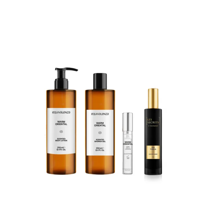 Branduri - Pachet promo: Tonka 584, 30ml + Warm Oriental Gel de dus, 250 ml + Lotiune de corp 250 ml + Parfum 12 ml