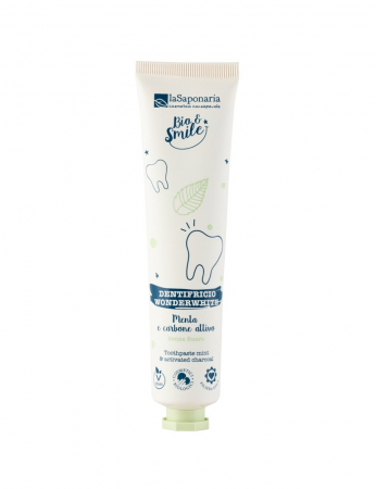 Igiena dentara - Pasta de dinti La Saponaria pentru albire cu menta si carbune, 75 ml