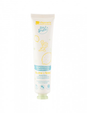 Igiena dentara - Pasta de dinti La Saponaria protectoare cu lamaie si ghimbir, 75 ml