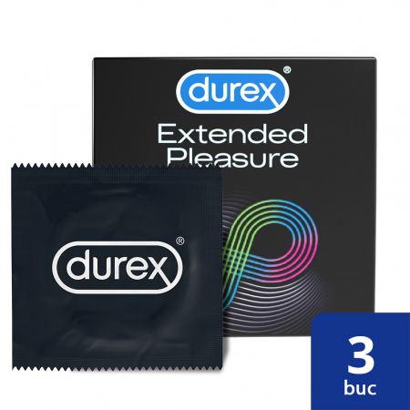 Prezervative - Prezervative Extended Pleasure, 3 buc, Durex