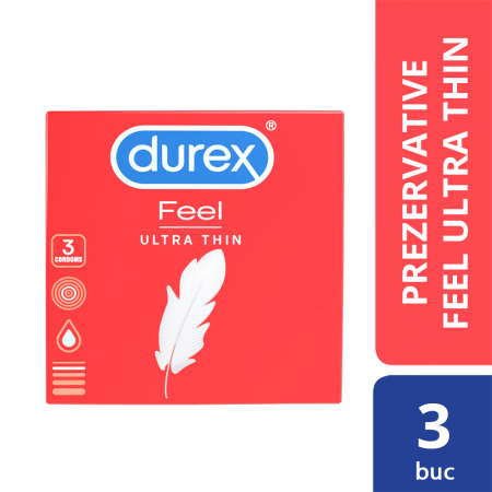 Prezervative - Prezervative Feel Ultra Thin 3 buc, Durex