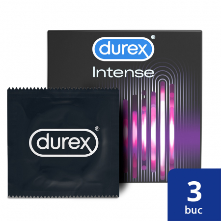 Prezervative - Prezervative Intense Orgasmic, 3 bucati, Durex
