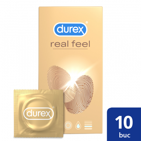 Prezervative - Prezervative Real Feel 10 buc, Durex