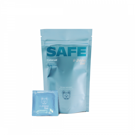 Prezervative - Prezervative pre-lubrifiante ultra subtiri SAFE - THE condom, 10 bucati, Friday Bae