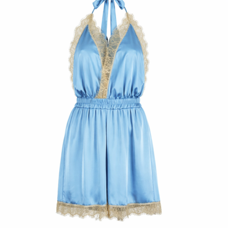 Salopetă scurtă din mătase Luna albastru Pal, Noblesse Oblige [1]