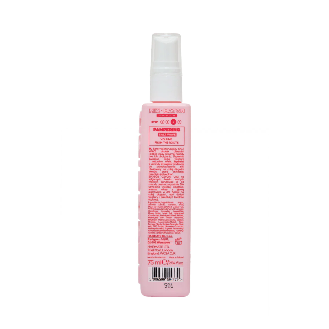 SALT WAVE Spray de volum cu sare de mare, HAIRMATE, 75ml [2]