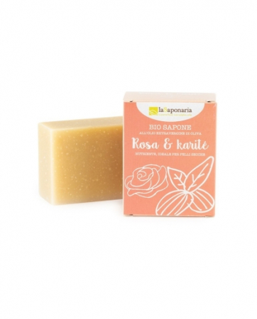 Sapun - Sapun solid cu trandafiri si unt de shea, 100 g