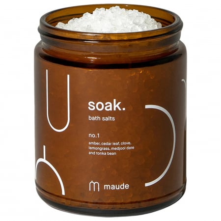MAUDE - Sare de baie hranitoare Soak no. 1 (ambra, cedru si lemongrass), 226.8 g