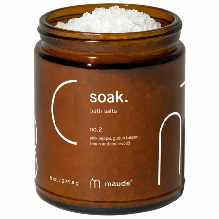MAUDE - Sare de baie hranitoare Soak no. 2 (piper roz si gurjun balsam), 226.8 g